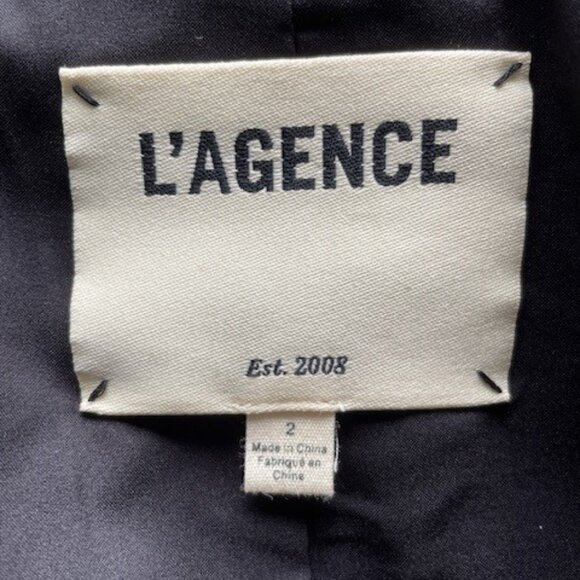 L'Agence Chamberlain Blazer Navy Tweed Size 2 Like New. - Picture 5 of 7